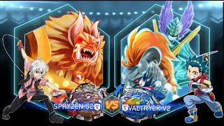 Victory Valtryek VS Storm Spryzen  Beyblade BURST app  AS2 Gaming [upl. by Eelac]