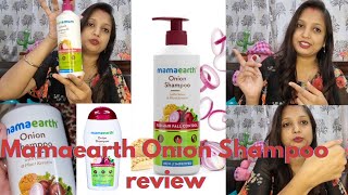 Mamaearth Onion Shampoo Review  Winter special hair care shampoo Honest review [upl. by Etnaihc]