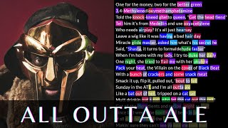 MF DOOM  All Outta Ale  Rhymes Highlighted [upl. by Nereen773]