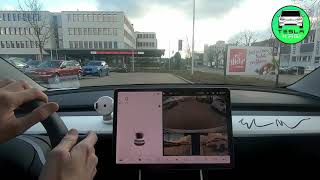 Autopark Funktion  Update 2021412  kann der Tesla wirklich selber parkieren [upl. by Crichton]