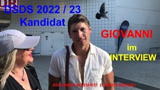 DSDS 2023  DSDS Kandidat Giovanni Weisheit Circus Barukim Interview Neu [upl. by Bee50]