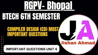 Compiler Design RGPV important questions  Unit 4  Compiler Design  Important Questions [upl. by Enel]