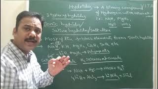 Hydrogen and its compounds  HYDRIDES  ionic hydrides covalent hydrides interstitial hydrides [upl. by Ramedlab]