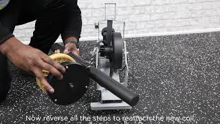 JLL® R200 Rowing Machine  How to replace the coil [upl. by Hamilah]