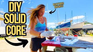 ⛵️ROTTEN CORE REPLACEMENT part 2 DIY Sailboat Teak Deck Removal  Hallberg Rassy 352 [upl. by Zsolway]