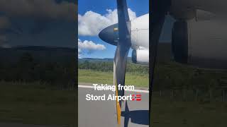 Taking off from Stord Airport in DAT ATR 42500 [upl. by Anay]