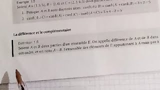 Algèbre 1 s1 MIP  La difference et le complémentaire [upl. by Karleen]