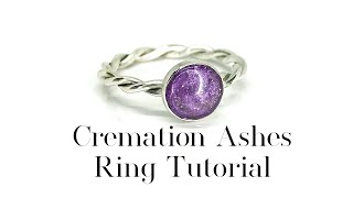 Cremation Ashes Ring Tutorial [upl. by Earezed]