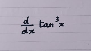 Derivative of tan3 x  Differentiation of Trigonometric Function [upl. by Lennej545]