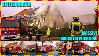 🔥 Kellerbrand mit massiver Rauchentwicklung 🔥 🚒 Feuerwehr Waiblingen amp Remseck im Löscheinsatz 🚒 [upl. by Anaeerb]