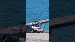 Wakeboard boat takes 30 minutes to launch while sitting on the ramp Lucky Peak Idaho [upl. by Enohpets783]