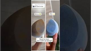 My secret revealed How to clean your beauty blender step by step ☺️ shorts [upl. by Elleiand]