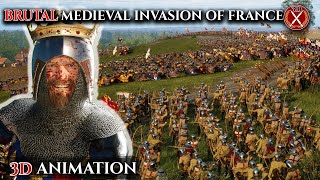 The Battle Of Crecy 1346 Animated Like Never Before [upl. by Allac843]