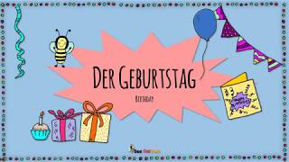 Deutsch lernen  Geburtstag birthday 1 [upl. by Tacye]