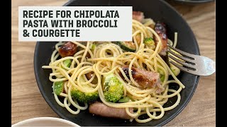 Recipe for chipolata sausages  Recipe for sausages and pasta  Recipe for spaghetti and sausage [upl. by Eetnahs]