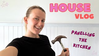 HOUSE VLOG ✨ Panelling The Kitchen  Decorating amp DIY  New Build UK [upl. by Aitital]