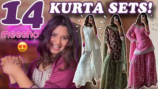 Wedding Wear Kurta Sets from MEESHO💗  HUGE Tryon Haul  Honest Review  Rupal Yadav [upl. by Novy]