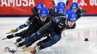 Heo closes in on Olympic berth with 1500m win at Short Track Trials  NBC Sports [upl. by Saideman]