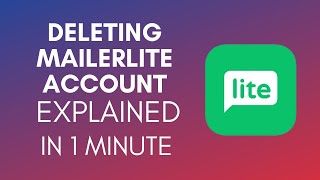 How To Delete MailerLite Account 2025 [upl. by Clarkin]