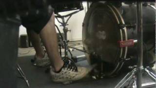 Death Metal Drumming double bass and single footed blasts beats with triggers [upl. by Acceb704]