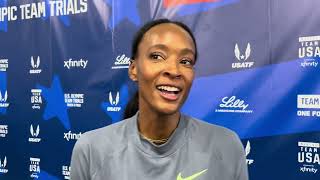 Dalilah Muhammad Competes at Her Last Olympic Trials Talks Coaching Change  Growth as an Athlete [upl. by Frerichs509]