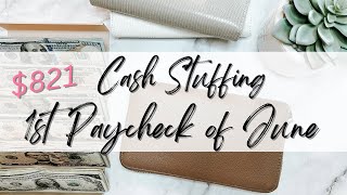 CASH STUFFING  Dave Ramsey Style  1st Paycheck of June [upl. by Godiva]