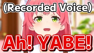 Miko accidentally reveals her recorded Business voice quotBusiness Nyahelloquot Hololive Eng Sub [upl. by Chariot]