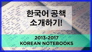 초급고급 한국어 공책 구경하자 All my Korean notebooks 💕 Beginner to Advanced EngSub [upl. by Meneau]