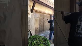 Exterior Wood 🪵 Garage 🚪 Door Solid Restain 😀shorts diy painting [upl. by Elizabet]