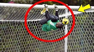 Top 20 Acrobatic Goalkeepers Saves in Football ● 2018 HD [upl. by Phelgen]