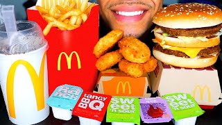 ASMR MCDONALDS CHICKEN NUGGETS BIG MAC BIG BITES EATING COMMERCIAL CHANNEL MUKBANG OREO MCFLURRY [upl. by Sebastiano]