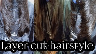 Layer cut hairstyle long hair medium hairshort hail gorgeous look  beauty zone plus [upl. by Tuneberg]