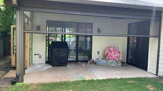 Motorized Patio Bug Screen Installation [upl. by Wirth385]