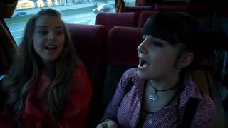 Eurovision 2009 HD  Kejsi Tola Albania performing Carry Me In Your Dreams live in a bus [upl. by Idram]