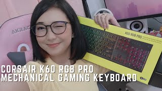 Corsair K60 RGB Pro Mechanical Gaming Keyboard Unboxing and Overview [upl. by Camden516]