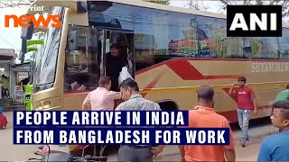 People arrive in India from Bangladesh for work crossing the PetrapoleBenapole border in W Bengal [upl. by Arodnap]