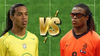 Ronaldinho 🆚 Edgar Davids 🔥 Long Vs 💥 [upl. by Arakal]