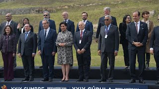 IberoAmerican Summit leaders pose for official photograph in Cuenca  AFP [upl. by Joline]