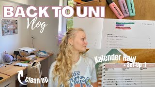 BACK TO UNI VLOG Schreibtisch Clean Up KalenderHaul Lernplan SetUp für den Herbst MISS ALIANA [upl. by Tnilk89]