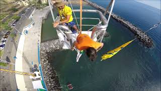 PEDRO Bungy Jump Calheta beach MADEIRA Portugal [upl. by Perzan]