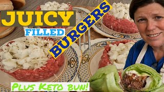 CHEESE filled beef BURGERS [upl. by Jarin]