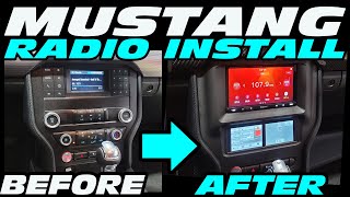 FORD MUSTANG S550 BASE RADIO UPGRADE SONY XAVAX5600  SCOSCHE DASH KIT 2015  2022 INSTALL HOW TO [upl. by Yrnehnhoj344]