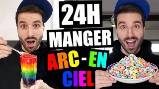 JE MANGE QUE LA NOURRITURE ARCENCIEL PENDANT 24H  FT HUBY [upl. by Aihcrop]