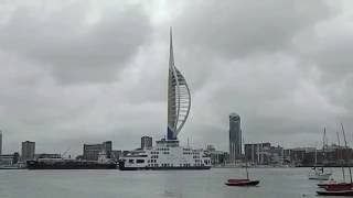 Wightlink Ferry manouvering in Gosport Portsmouth Harbour Hampshire England UK [upl. by Candyce]