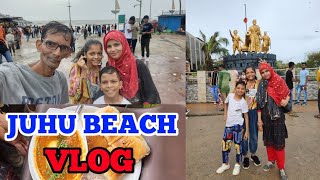 Juhu Beach ⛱️  Mumbai Chowpatty  Street Food  mariakhan03 mukeem03 [upl. by Gnilrets809]