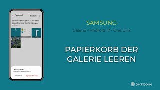 Papierkorb der Galerie leeren  Samsung Android 12  One UI 4 [upl. by Noseyt]