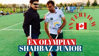 INTERVIEWING EX  OLYMPIAN SHAHBAZ JUNIOR IN CANADA HOCKEY FIELD canada [upl. by Lindsley]