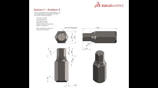 Solidworks CSWA Exam Practice  PART MODELLING  Section F  3 [upl. by Lain]