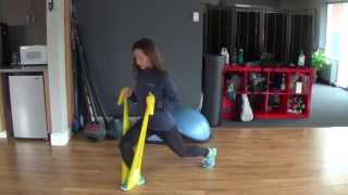 Resistance Band Exercises  Lunges [upl. by Bergen]