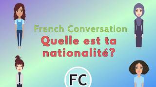 What is your nationality Quelle est ta nationalité LearnFrench [upl. by Ellehcan16]